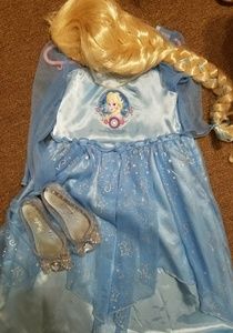 *SOLD* Frozens Elsa Costume 3T dress 9/10 shoes